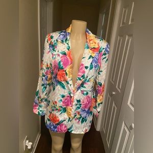 Vintage light weight multicolored blazer with stones
